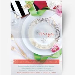 TinaRose Weddings and Events’ The Knot Magazine Ad